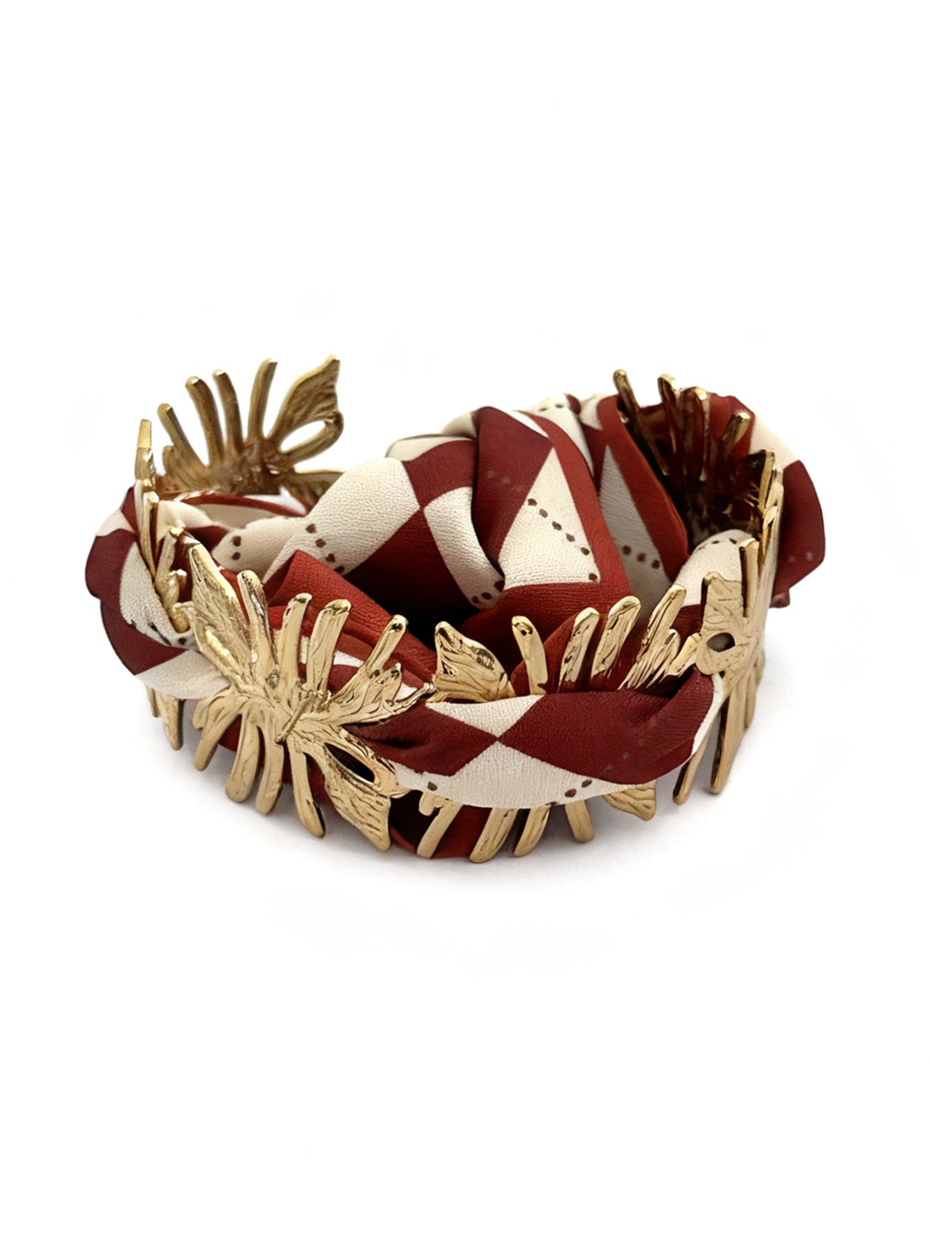 Bracciale rigido aperto vintage in acciaio inossidabile placcato con motivo floreale rotondo