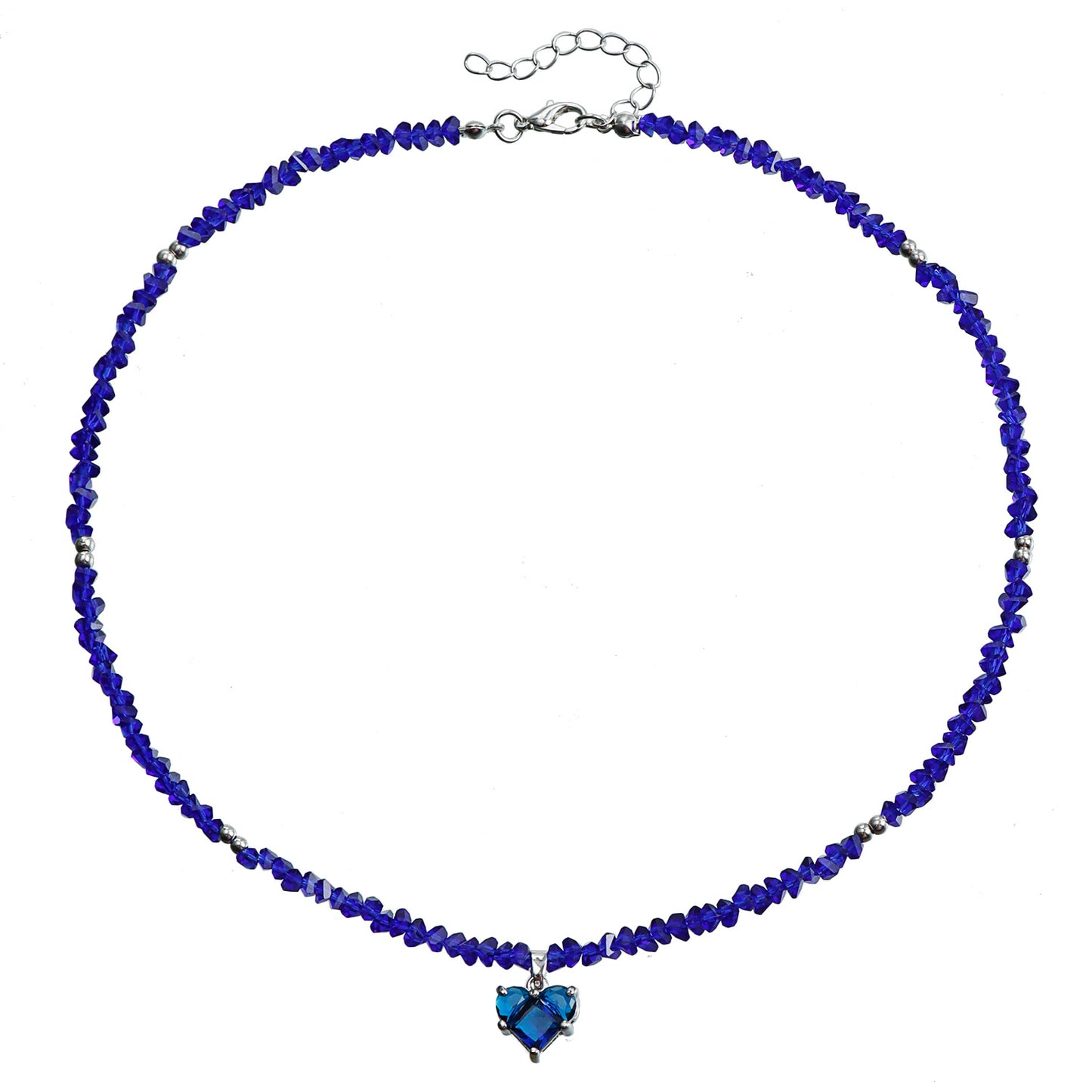 Handmade Beaded Heart Pendant Necklace with Glass Seed Beads for Women