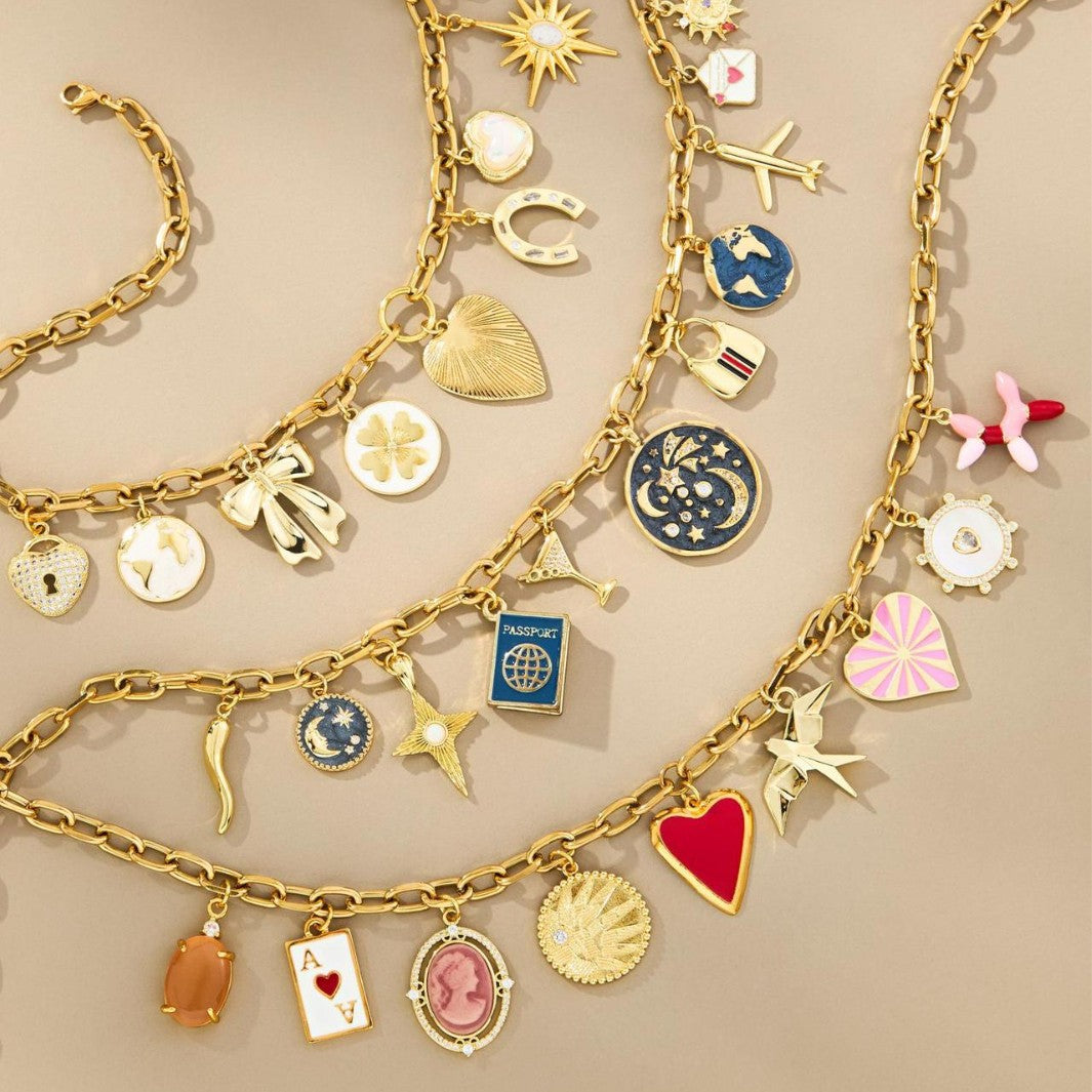 Sporty Stainless Steel PVD 18K Gold Plated DIY Charm Bar Pendant