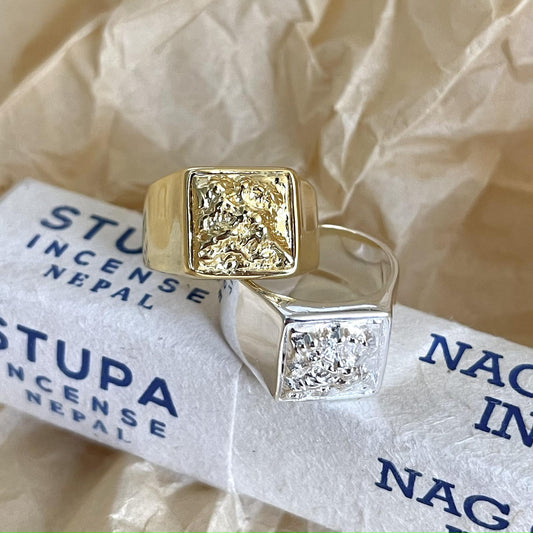 Anello da donna vintage Sweet in argento sterling 925 a lava fusa