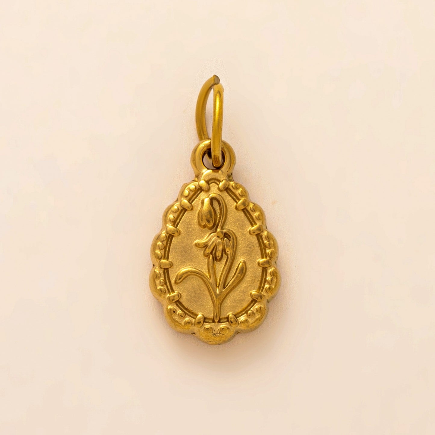 Vintage Fruit Pattern Stainless Steel 18K Gold Plated PVD DIY Charm Bar