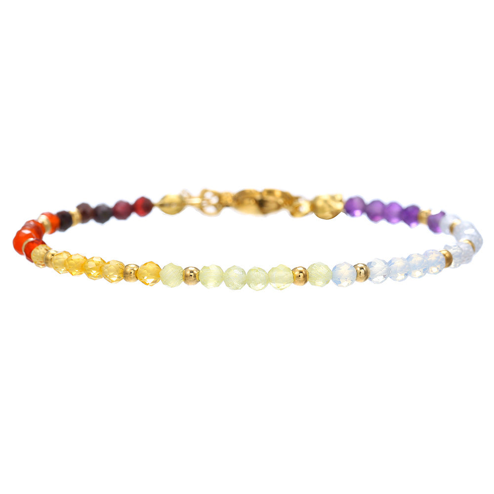 Bohemian Style Minimalist Fashion Bracelet for Women with Natural Stone Beads and Knot Detailing