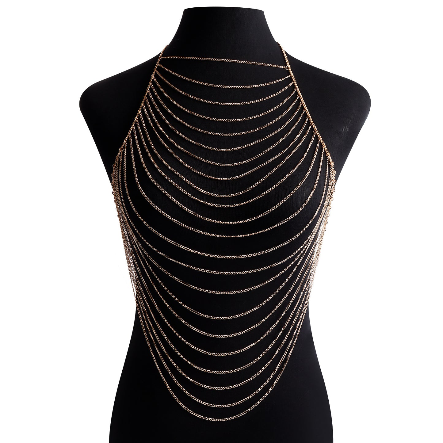 Punk Style Tassel Pendant Body Chain for Women with Multi-Layer Chains and Metal Construction
