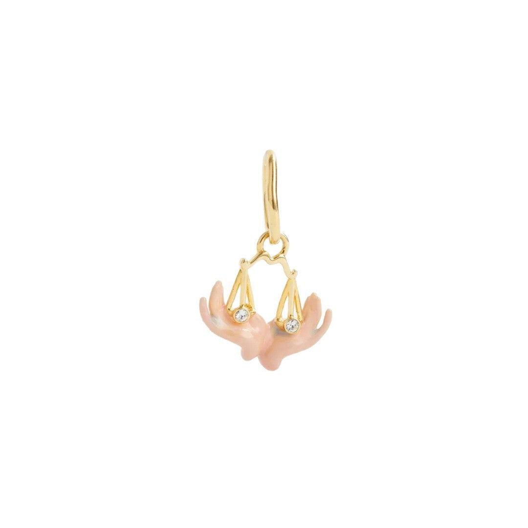 18K Gold Plated Brass Animal Charm Bar Necklace for Unisex