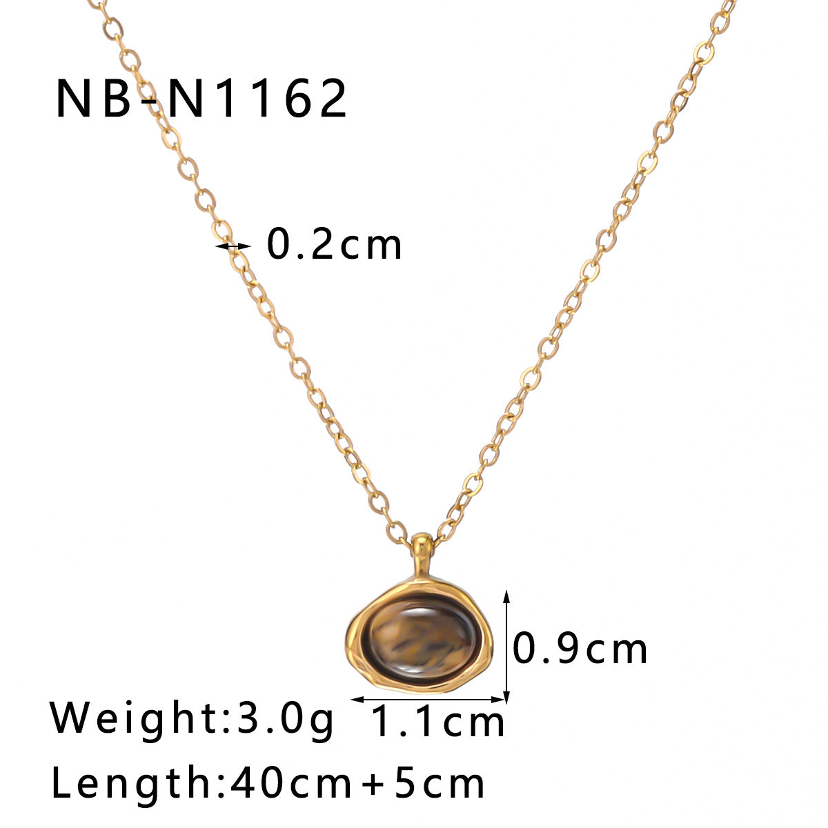 Vintage Stainless Steel Geometric Pendant Necklace for Women with Titanium Steel Inlay and 18K Vacuum Plated Finish