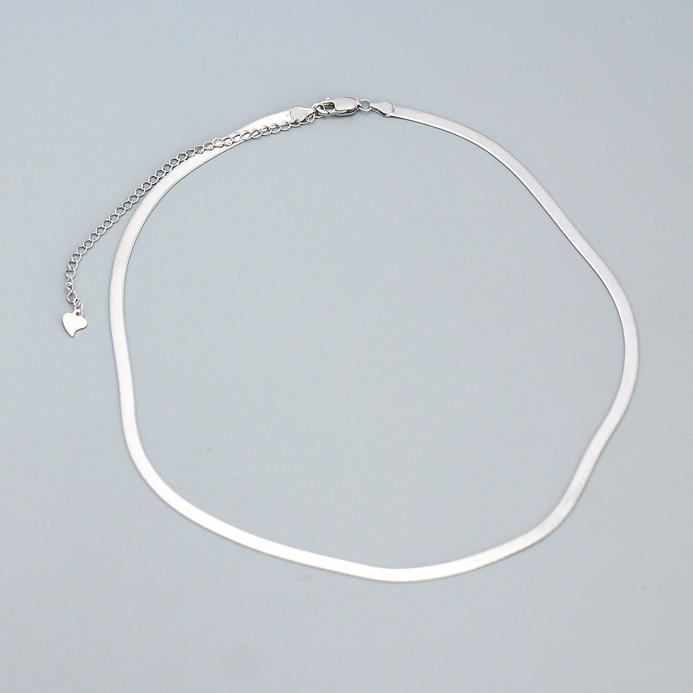 Minimalist Geometric Pendant Necklace for Women and Men in 925 Sterling Silver with Plated Finish on Snake Chain