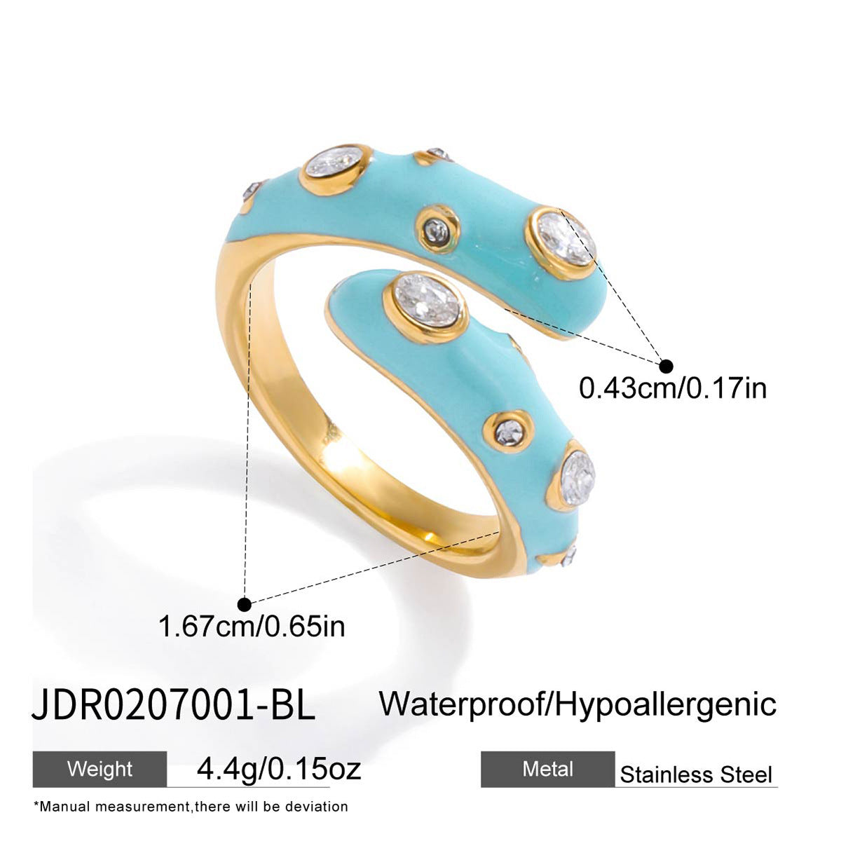 Anello in Acciaio al Titanio Inossidabile Geometrico con Finitura Galvanica da Donna Accessorio di Moda Lusso Minimalista Elegante