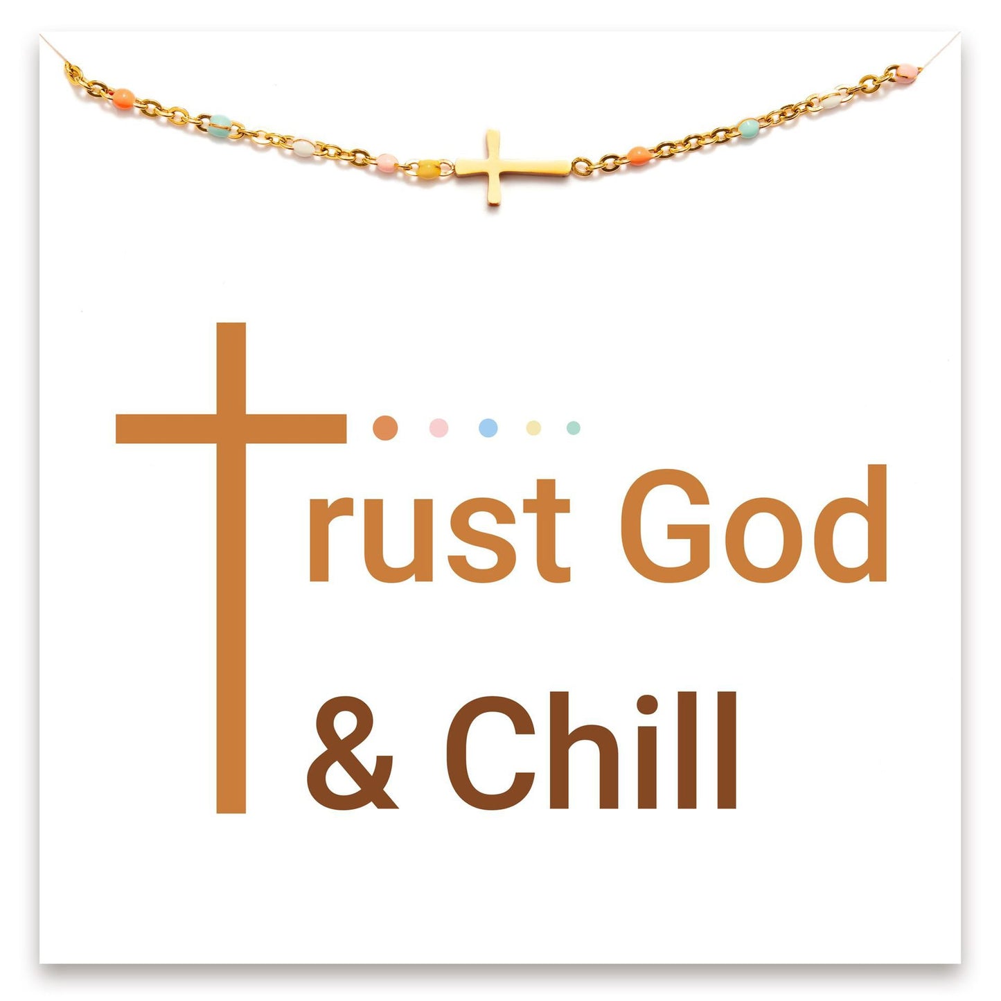 Minimalist Bohemian Geometric Cross Plated Stainless Steel Cable Chain Bracelet for Women