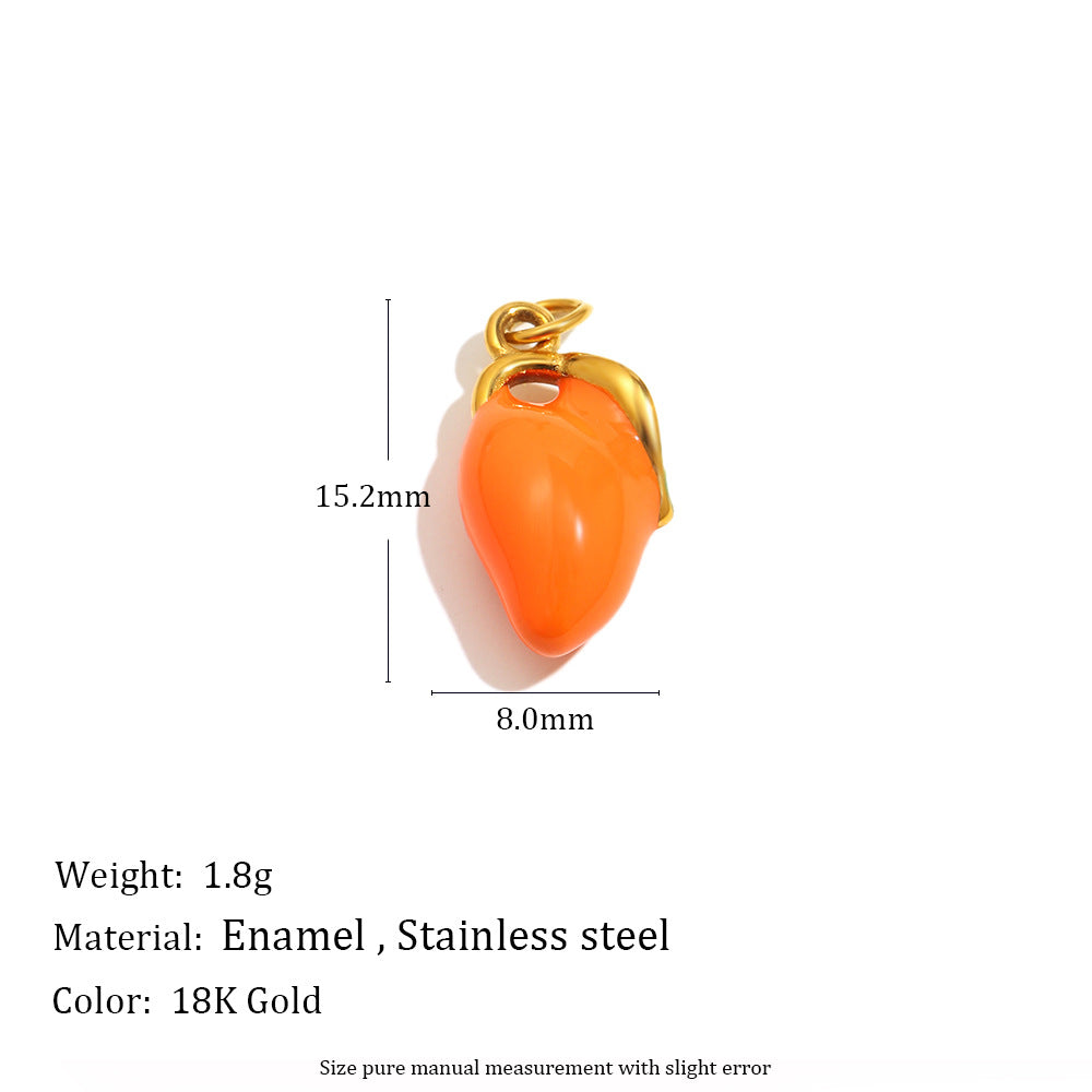 18K Gold Plated Drip Oil Animal Shape Stainless Steel Charm Bar