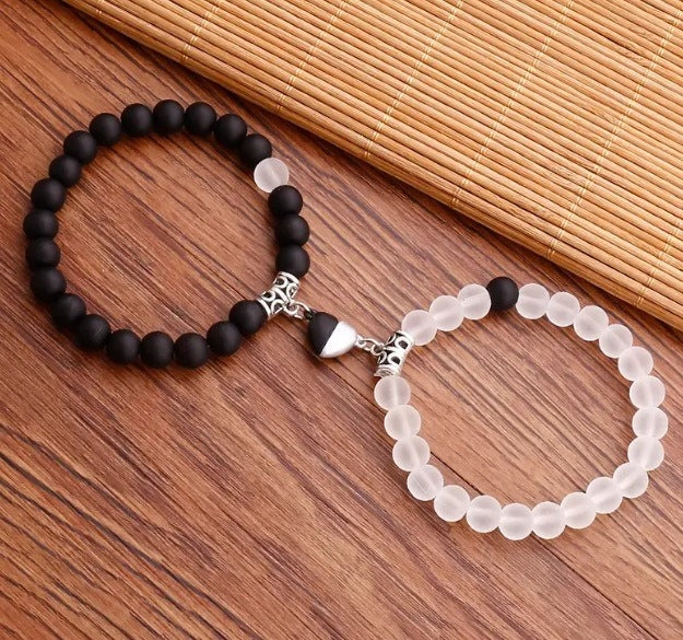Handmade Geometric Round Stone Bracelet Unisex