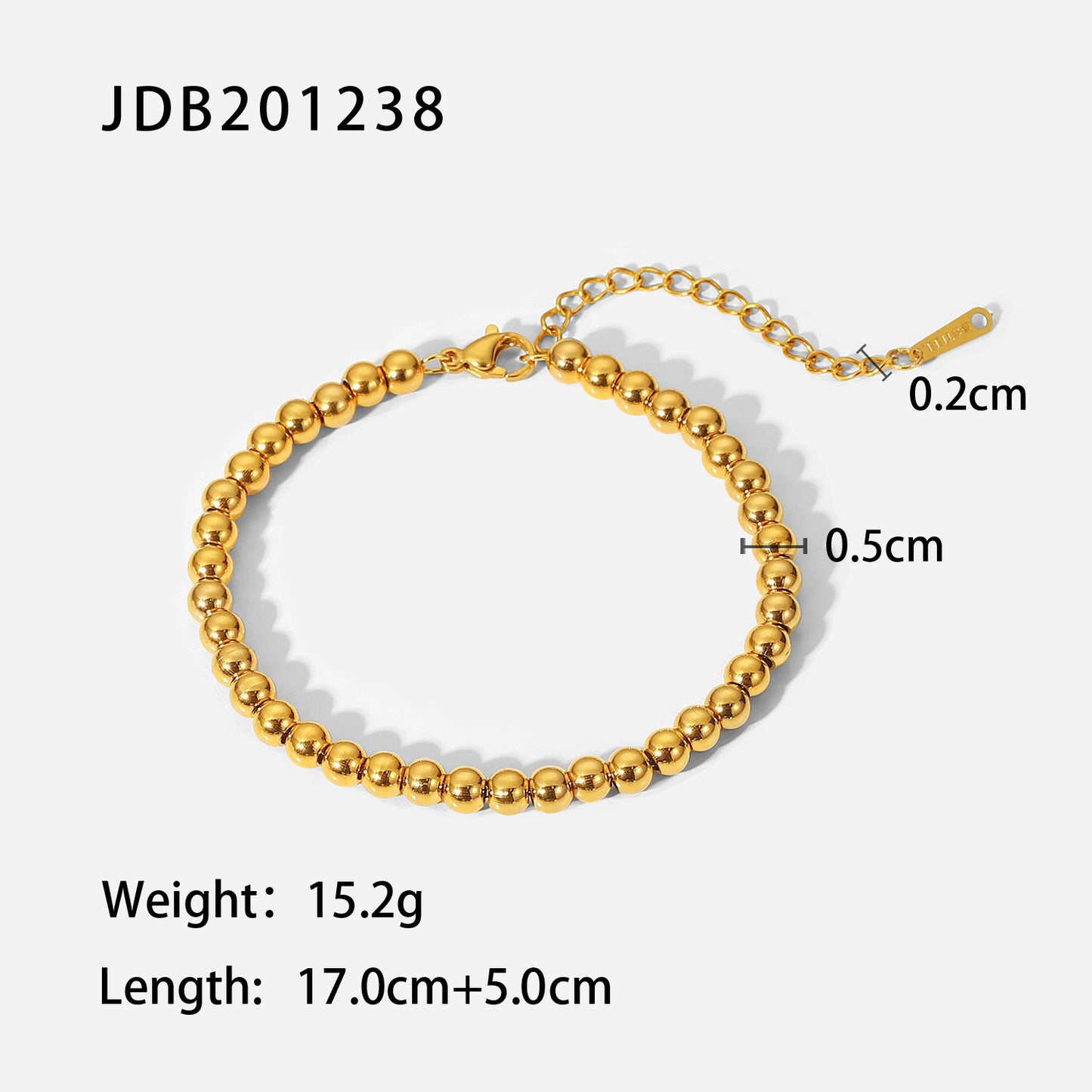 INS Style Geometric Stainless Steel Bracelet with 18K Gold Plating for Women