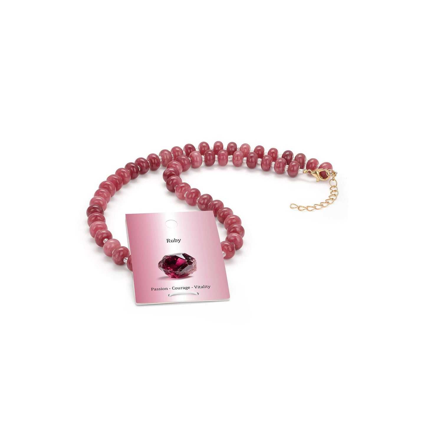 Elegant Geometric Agate Beaded Necklace Polished Natural Stone Women's Jewelry