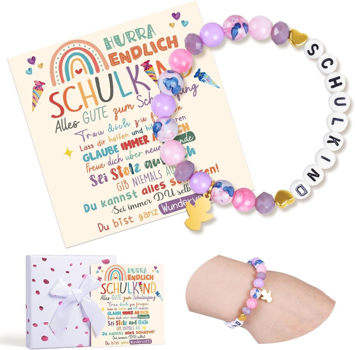 Minimalist Acrylic Letter Beaded Bracelet for Women