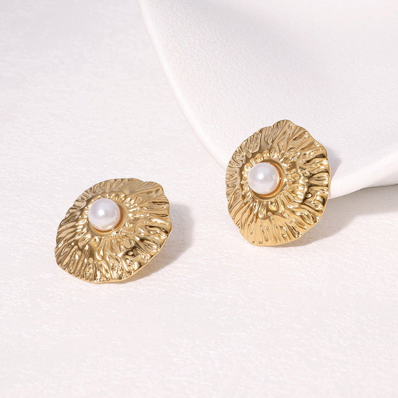 Geometric Stainless Steel Earrings with 18K Gold Plating for Women — Hypoallergenic, Fade-Resistant, Minimalist Fashion Ear Studs