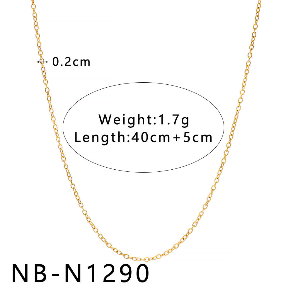 Collana con pendente geometrico minimalista da donna con design a intaglio, catena in acciaio inossidabile e finitura placcata sottovuoto in oro 18 carati