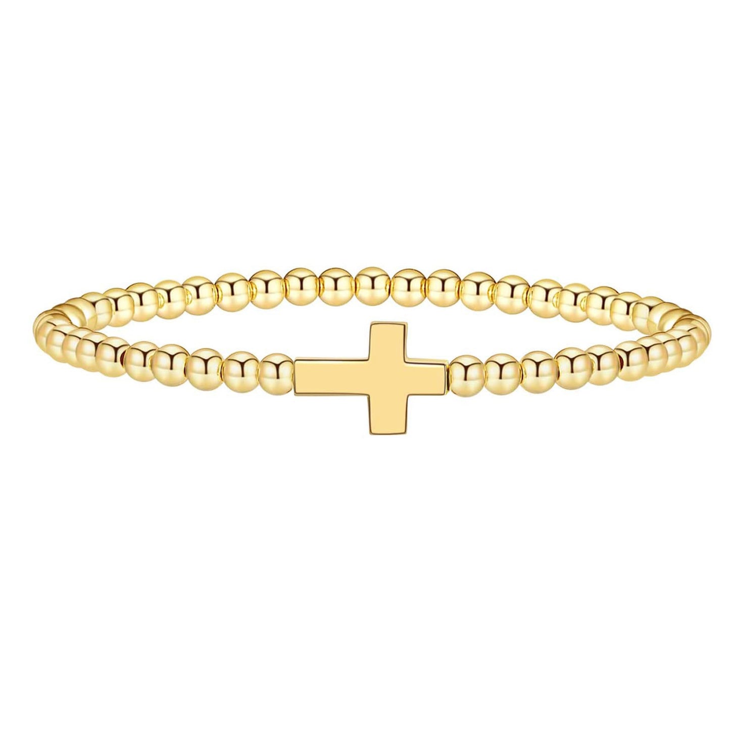 Minimalist Elegant Brass Plated Bow Bracelet for Women Adjustable Beaded Hand Jewelry