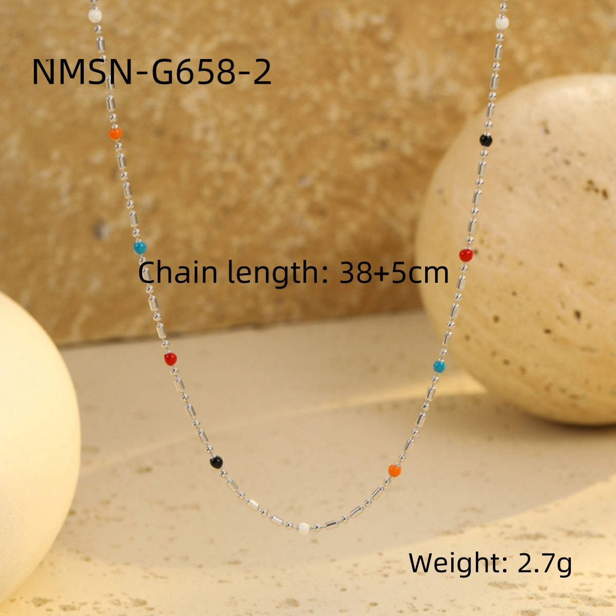 Collar Minimalista con Guardapelo de Acero de Titanio con Acabado Esmaltado y Detalle de Perla para Mujer