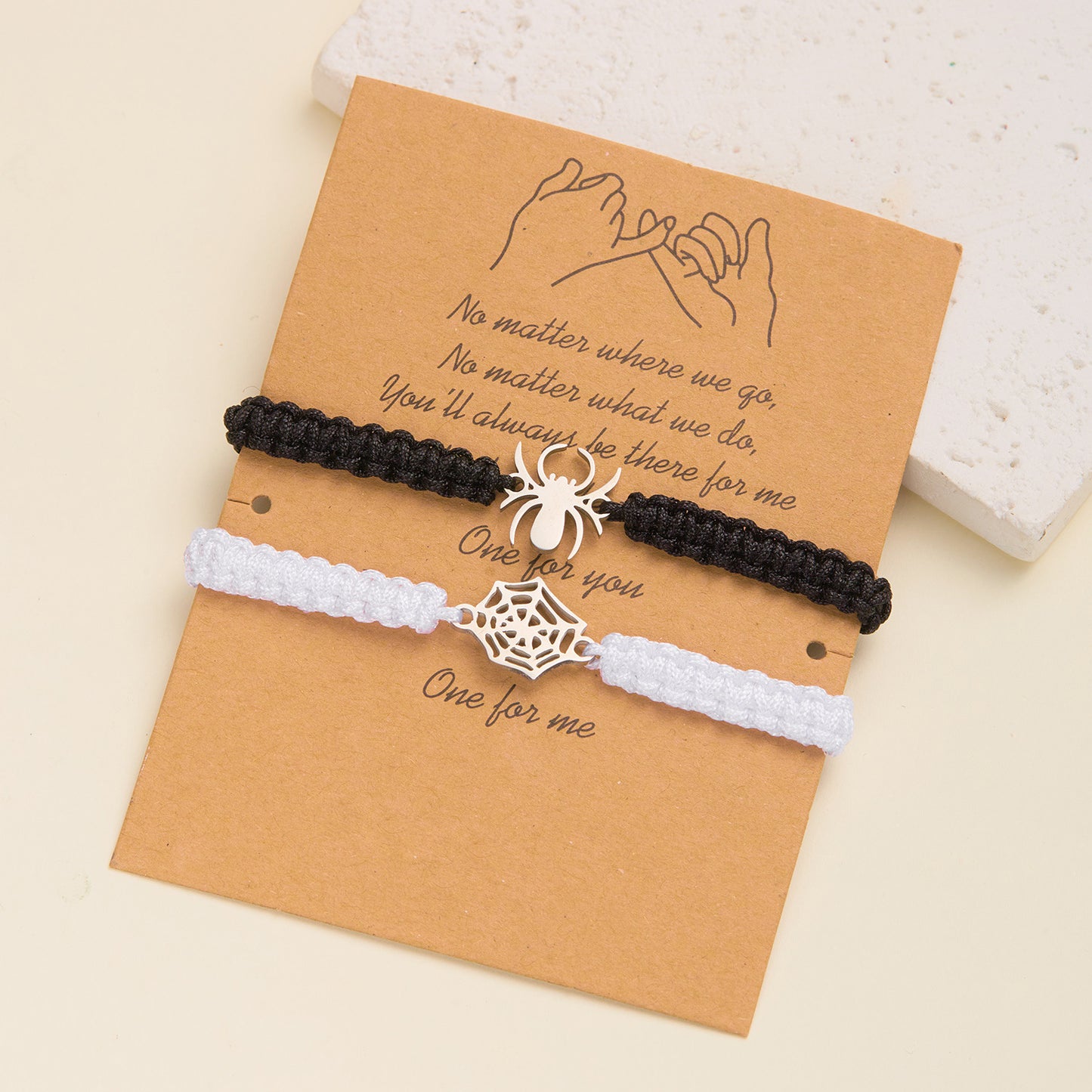 Pulsera de Telaraña Tejida a Mano para Halloween con Diseño de Animales en Cordón, Accesorio de Moda Unisex