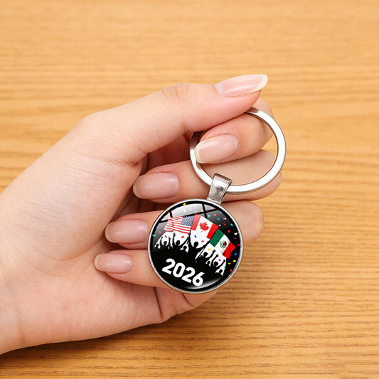 2026 World Cup Commemorative Zinc Alloy Keychain Creative Gift