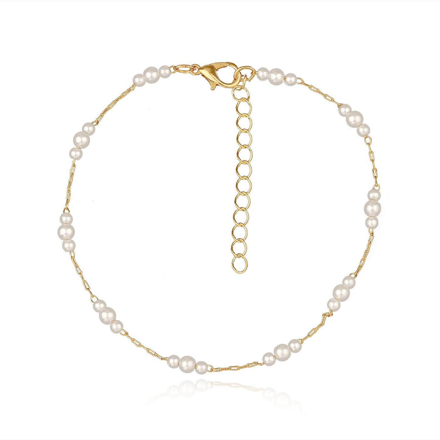 Minimalist Alloy Geometric Anklet for Women