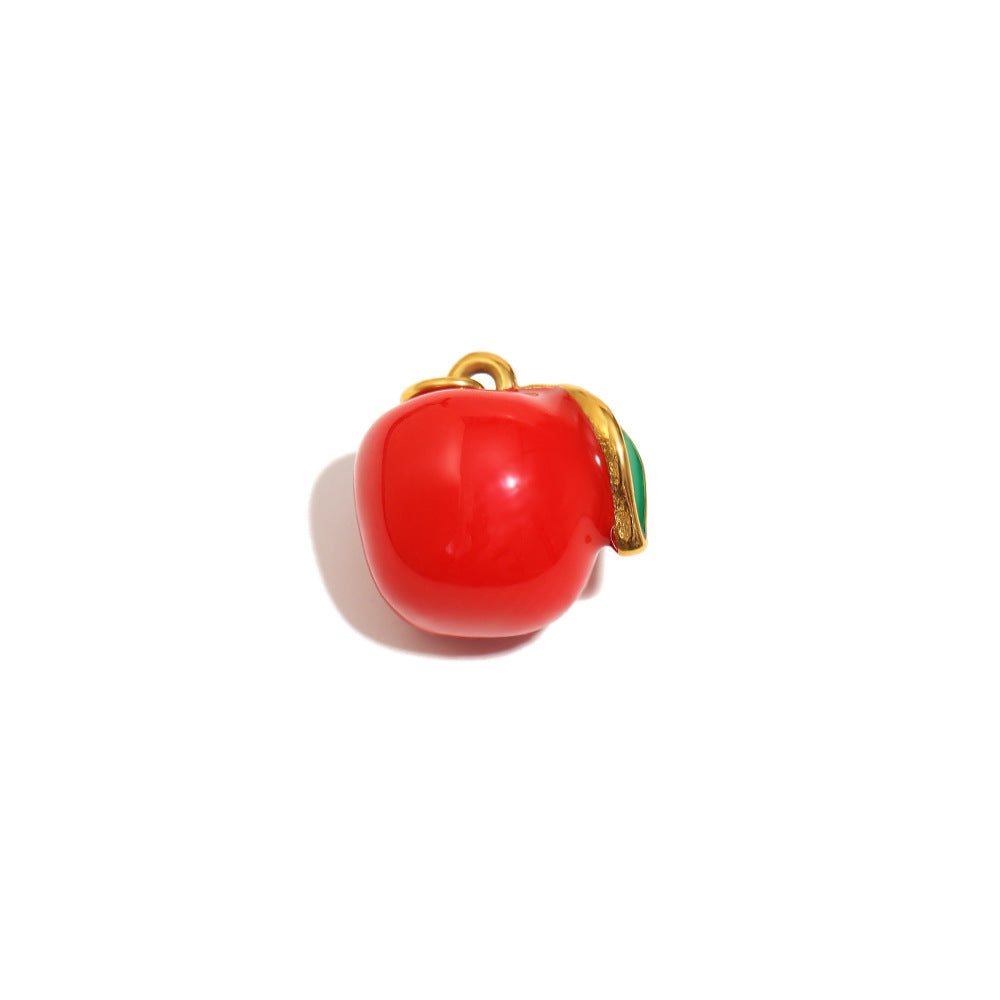 18K Gold Plated Stainless Steel Fruit Charm Bar