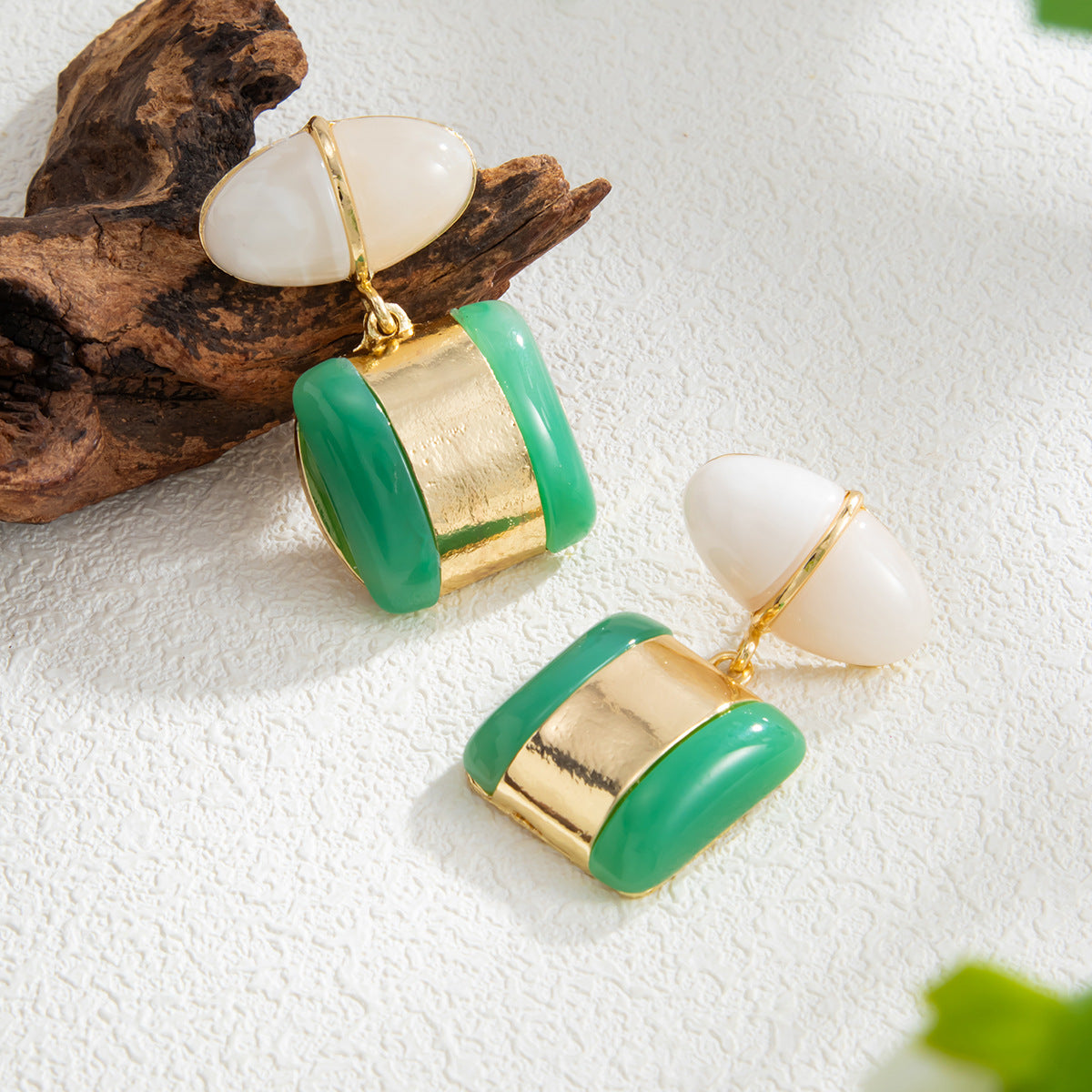 Vintage Geometric Oval Zinc Alloy Plated Earrings