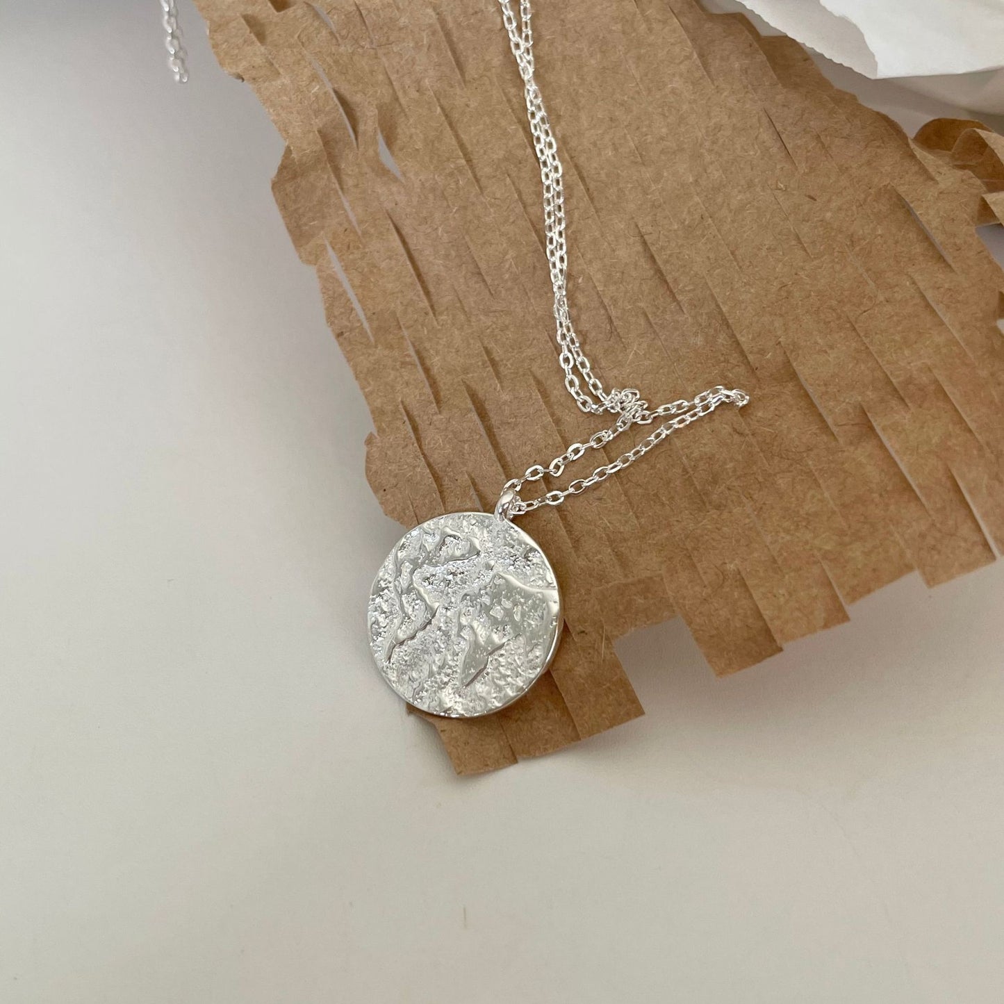Minimalist Geometric Compass Map Pendant Necklace in 925 Sterling Silver