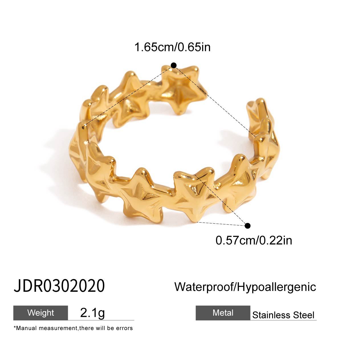 Elegant 18K Gold Plated Heart Stainless Steel Bracelet for Women