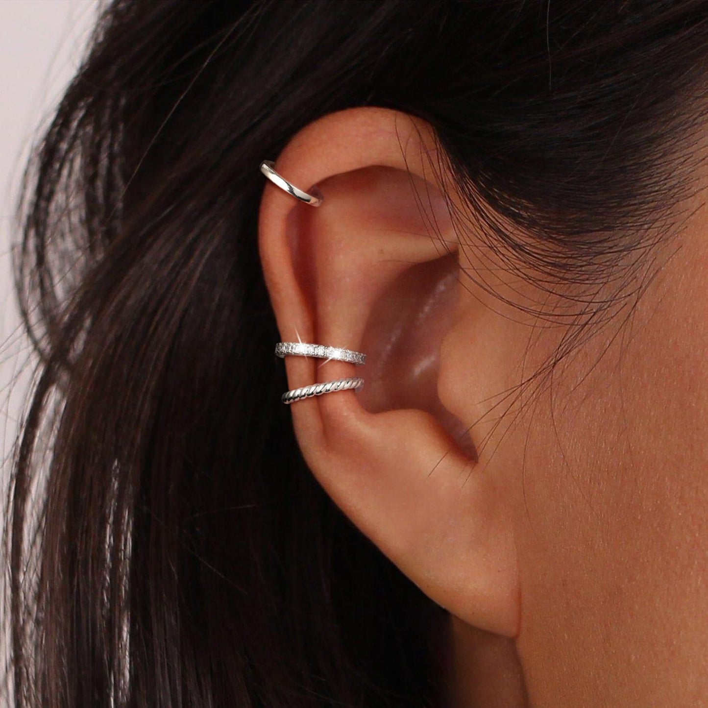 Orecchini a perno geometrici minimalisti a forma di spiga di grano in ottone con zirconi cubici, perno in acciaio inossidabile placcato per donna