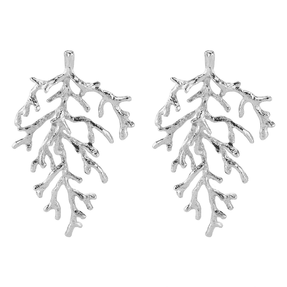 Collar Gargantilla Minimalista de Aleación en Forma de Árbol para Mujer con Motivo de Hoja Botánica Natural
