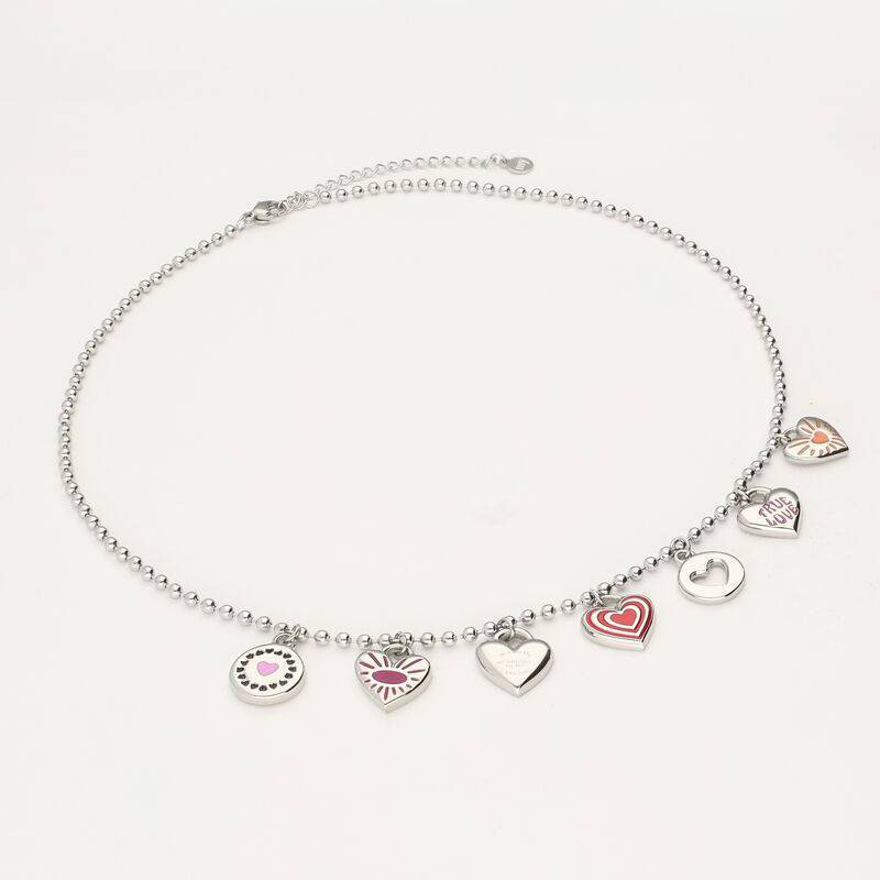 Minimalist Geometric Heart Stainless Steel PVD 18K Gold Plated DIY Charm Bar Necklace