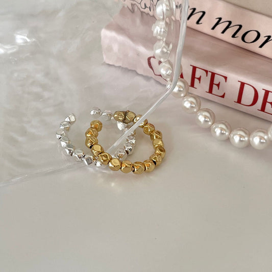 Anello da donna in argento sterling S925 geometrico minimalista con fascia pulita