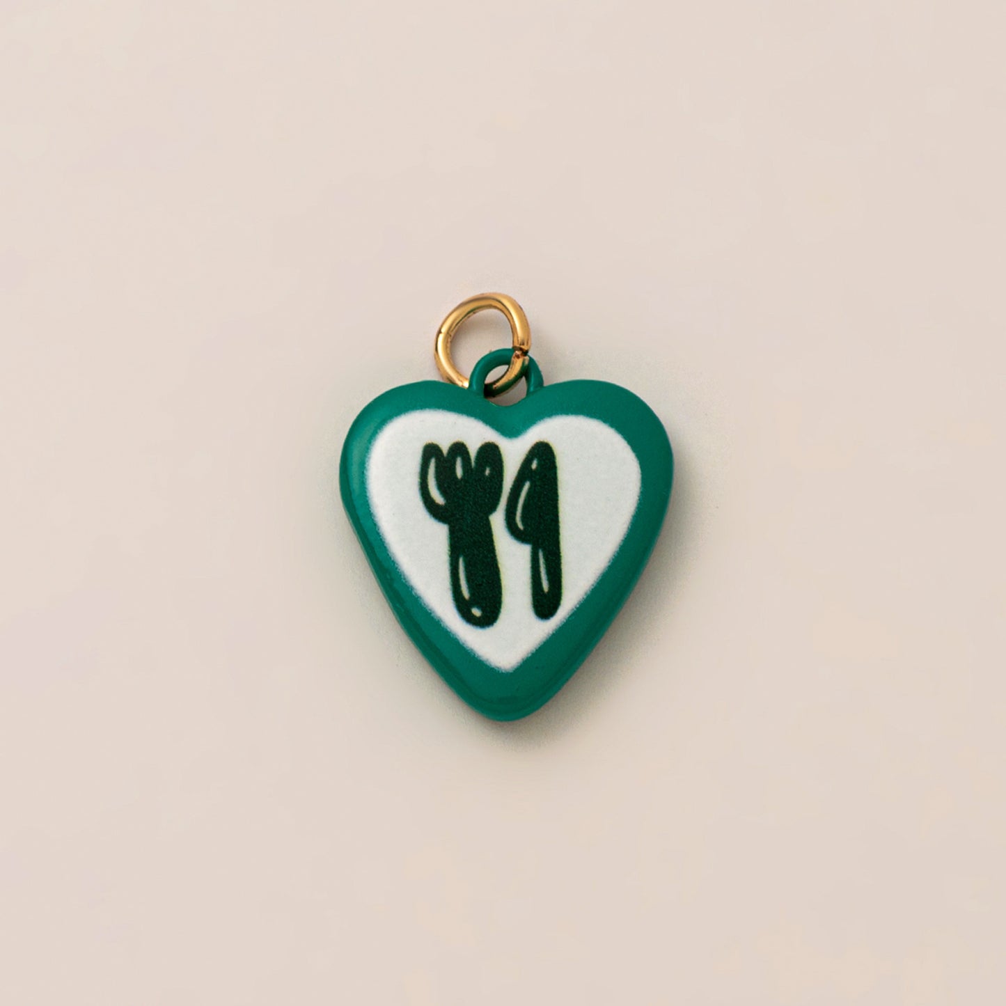 Elegant Casual Geometric Heart Plant Drip Oil Plated Brass Necklace with Stainless Steel Pendant