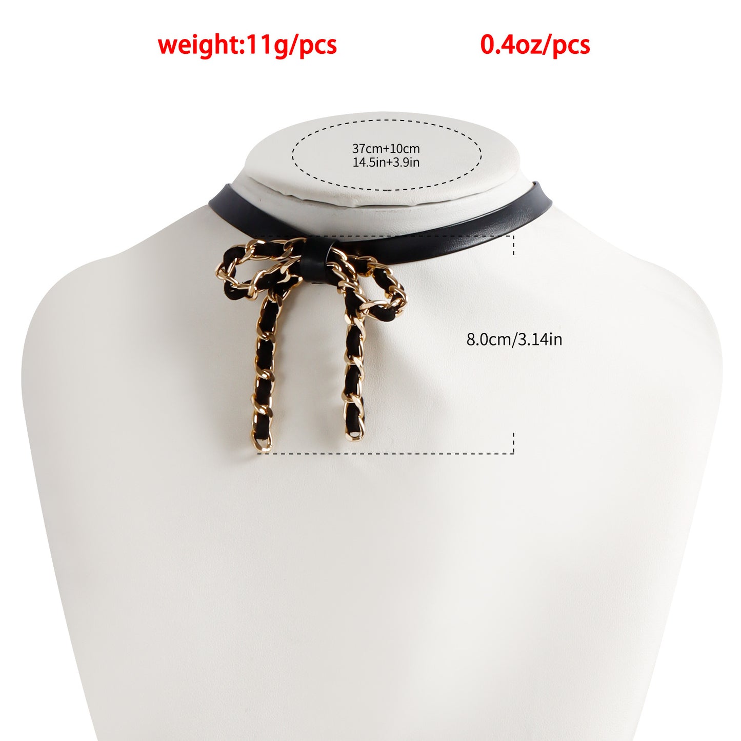 Minimalist Bow-Shaped Pendant Necklace for Women with Plated Metal Chain and Delicate Choker Style