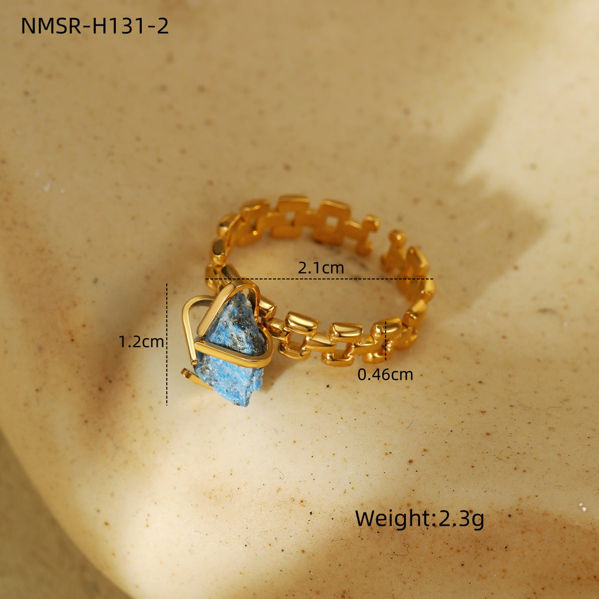 Anillo Minimalista Ajustable de Acero de Titanio Abierto para Mujer con Forma Geométrica y Acabado Bañado