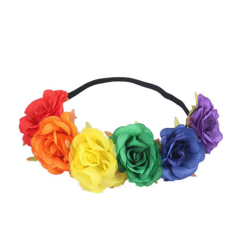 Rainbow Floral Butterfly Resin Headband Hair Accessory