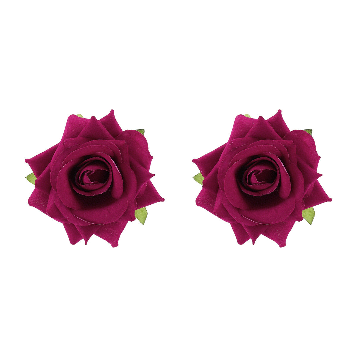 Pendientes 3D de Terciopelo con Rosas, Estilo Romántico para Vacaciones en la Playa, para Mujer, Joyería Dulce Vintage de Verano