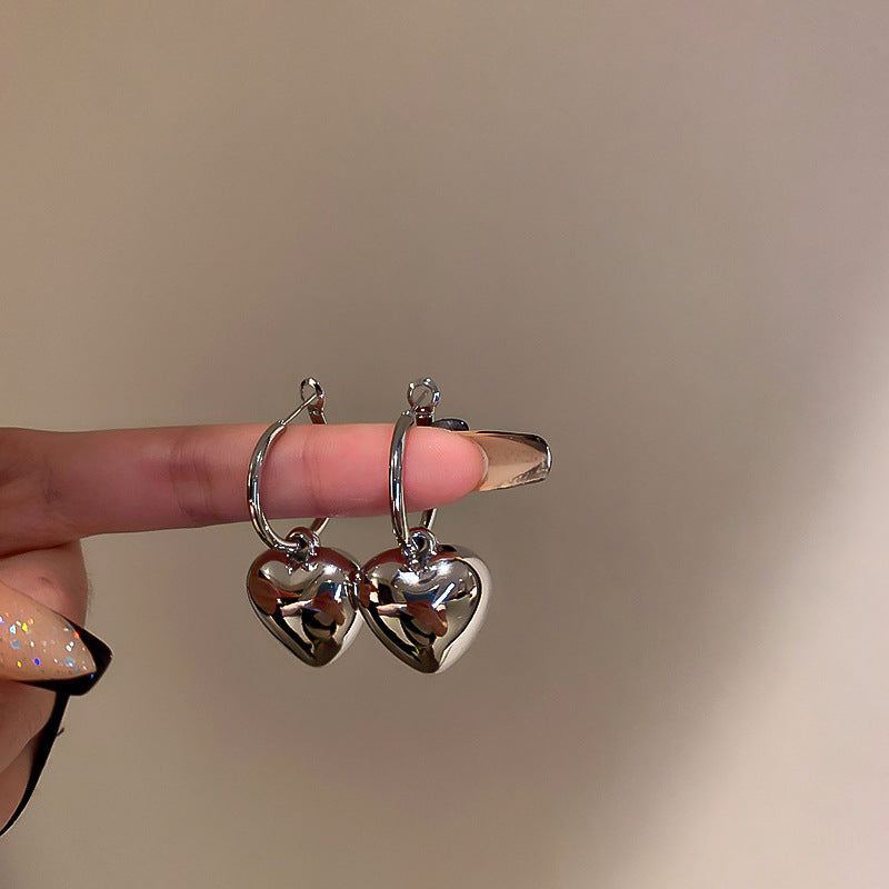 Orecchini a cerchio geometrici da donna in acciaio inossidabile placcato oro con perni in acciaio, stile chic