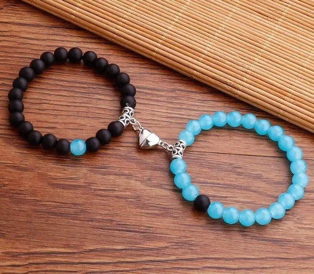 Handmade Geometric Round Stone Bracelet Unisex