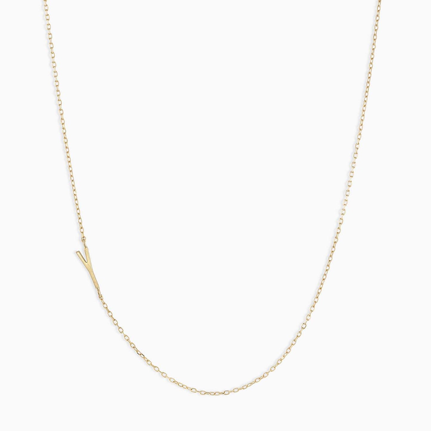 Collana con ciondolo a lettera maiuscola minimalista in acciaio inossidabile da donna con catena a maglie e finitura placcata