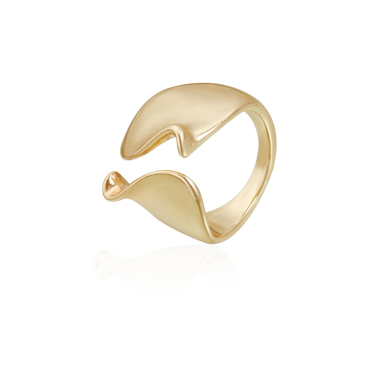 Minimalist Geometric Matte Metal Adjustable Ring with Plated Finish for Women