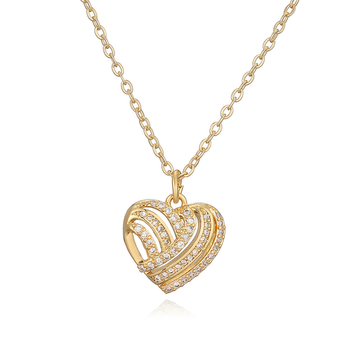 Minimalist Elephant Tree of Life Heart Pendant Necklace for Women with Copper Chain