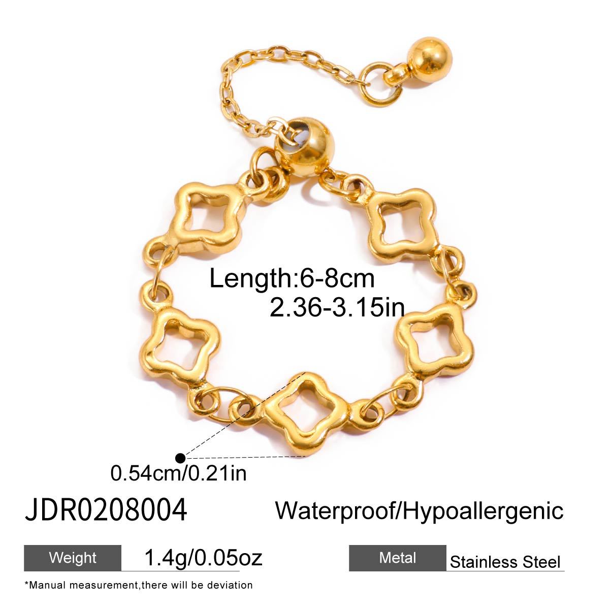 Bracciale Minimalista Geometrico in Acciaio Inossidabile Placcato per Donna con Accenti di Zircone Gioielli Ipoallergenici in Acciaio al Titanio