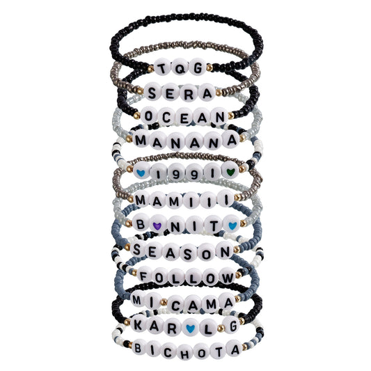 Juego de pulseras chapadas estilo geométrico INS con dijes de cristal para mujeres y hombres