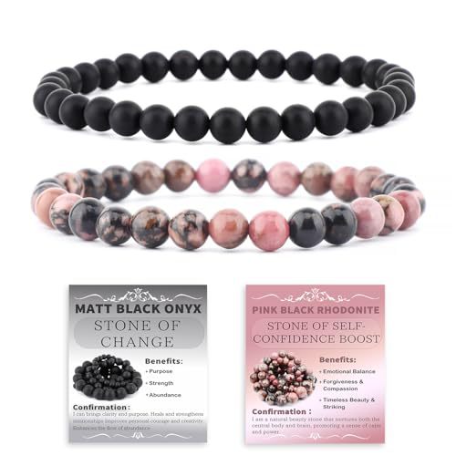 Ethnic Natural Stone Beaded Bracelet Set Round Tiger Eye Gemstone Handmade Unisex Jewelry