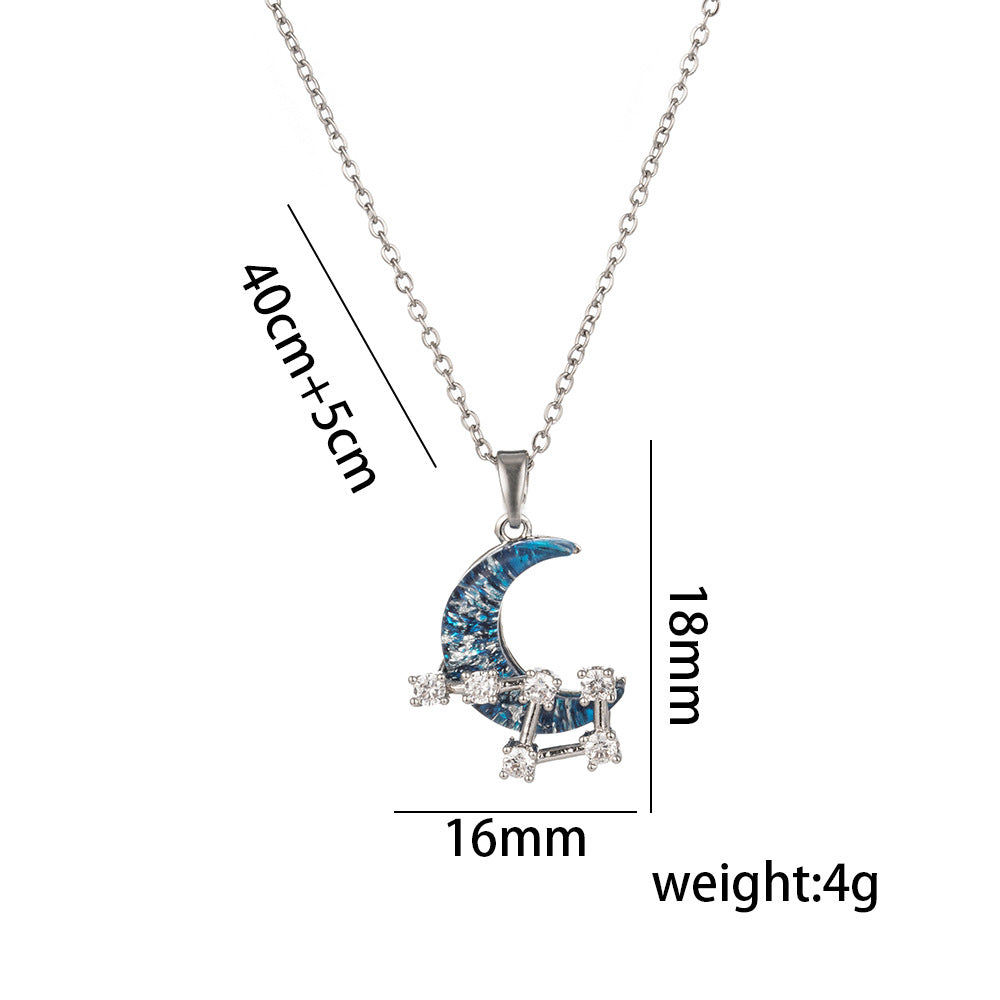 Collar con colgante minimalista de nudo de lazo de acero de titanio para mujer con cadena de serpiente chapada