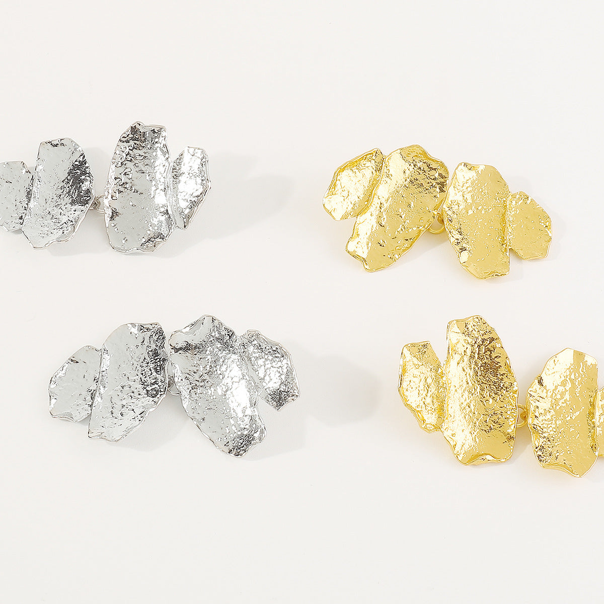Pendientes de aleación con diseño geométrico, chapados, dulces y atrevidos para mujer