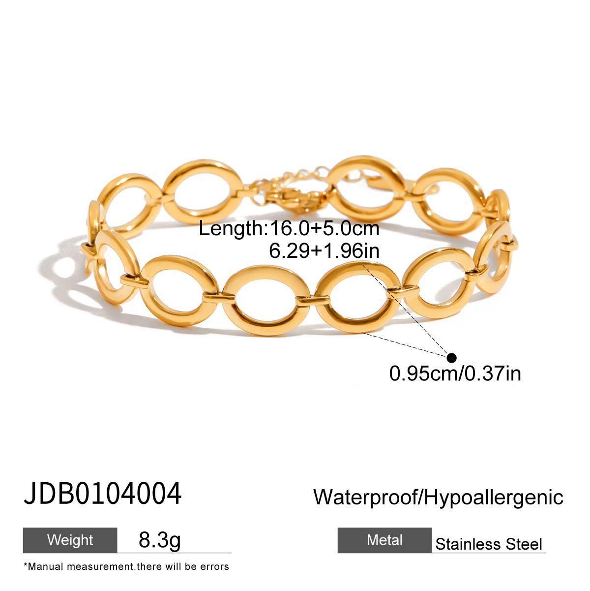 Minimalist Geometric Stainless Steel Bracelet with Star Accent for Women, Electroplated Luxury Stackable Jewelry