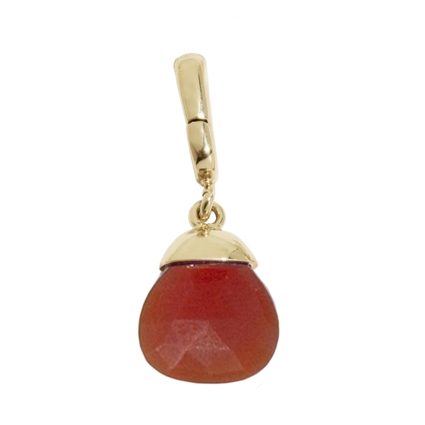 Colorful Birthstone Cubic Zirconia Teardrop Plated Stainless Steel Necklace