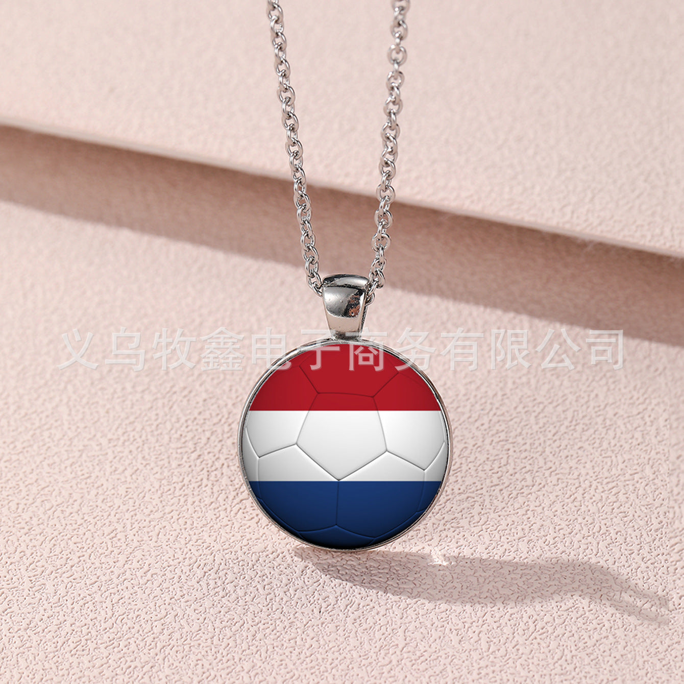 Geometric Cartoon Alloy Pendant Necklace Unisex World Cup Commemorative Jewelry